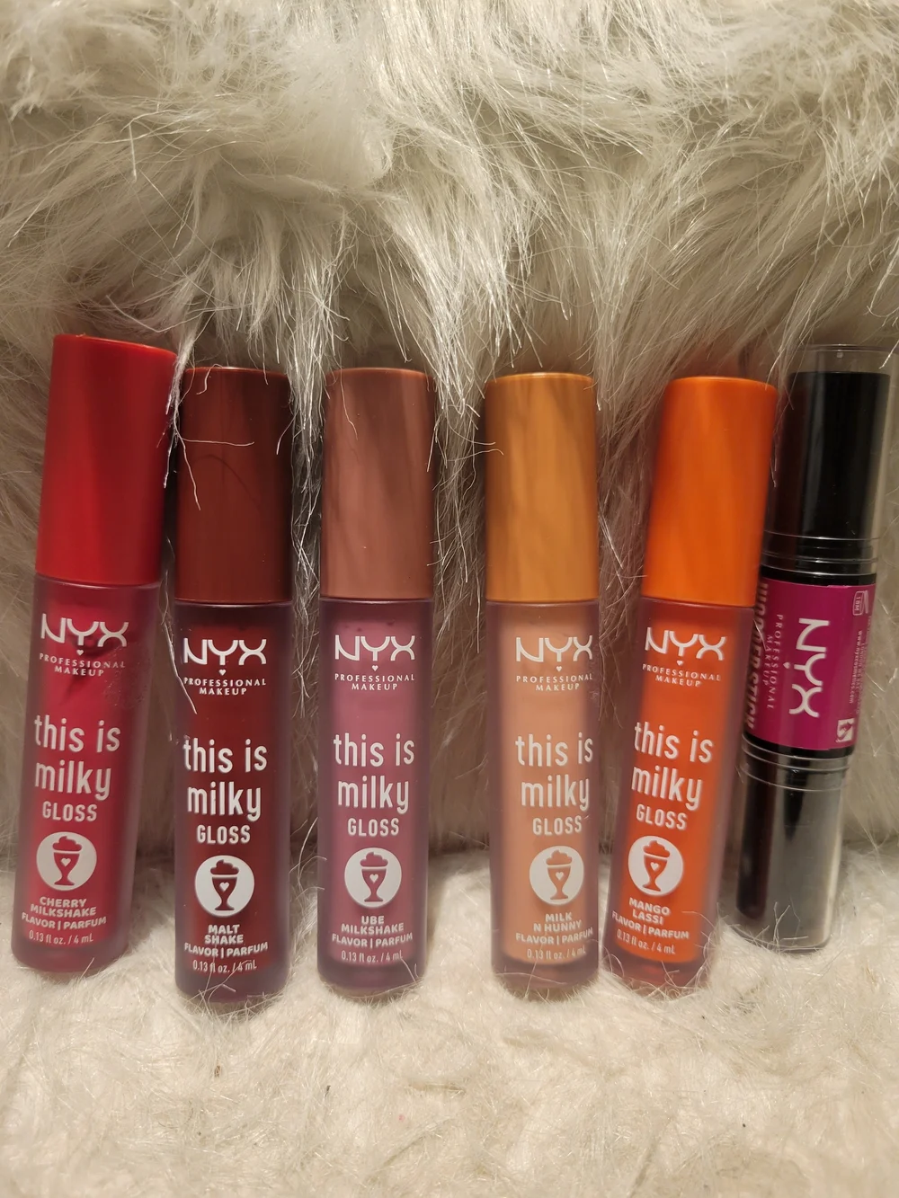 NYX Set Of 6 This Is Milky Gloss Lip Gloss Set - Red, Brown, Pink, Nude, Orange
